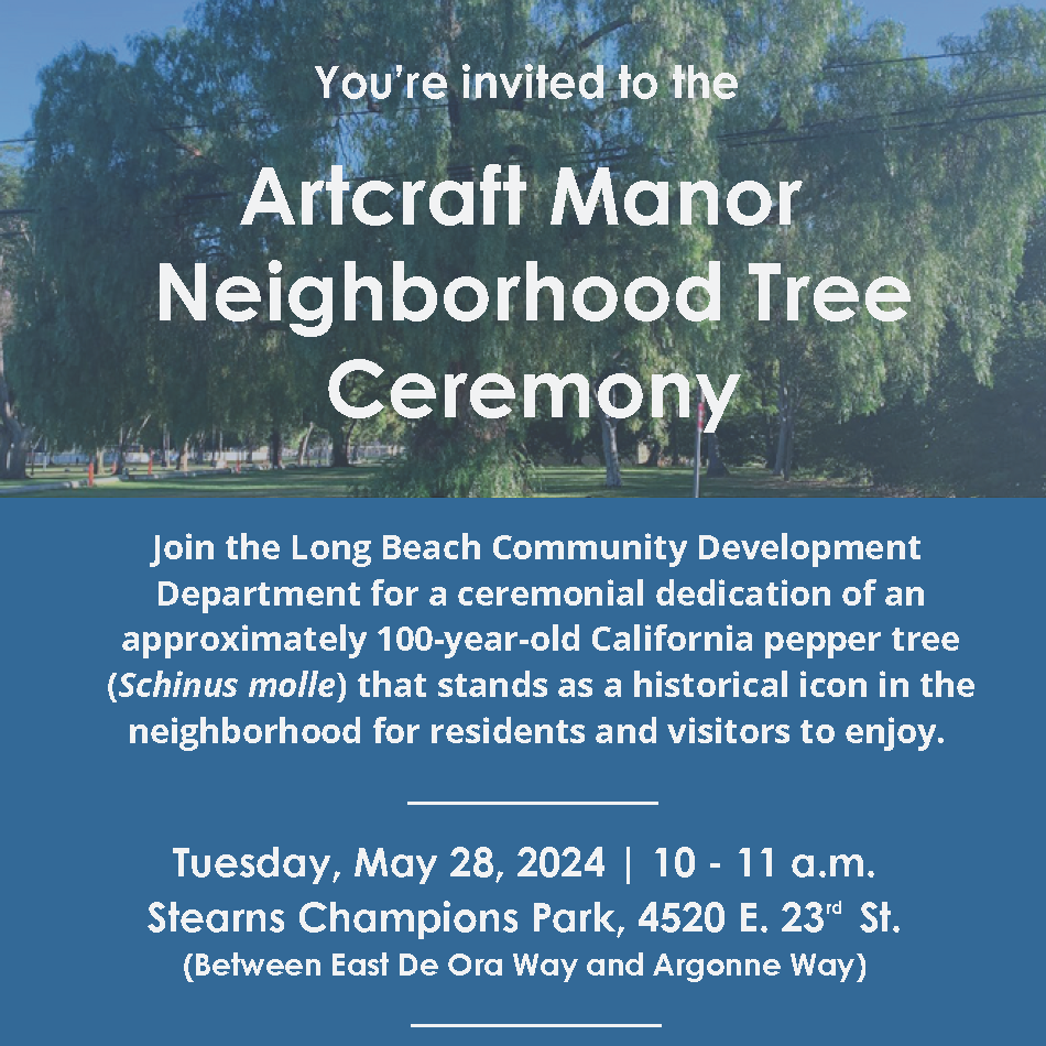 Artcraft Manor Neighborhood Tree Ceremony Invite