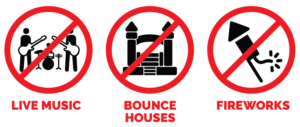 prohibited block party items